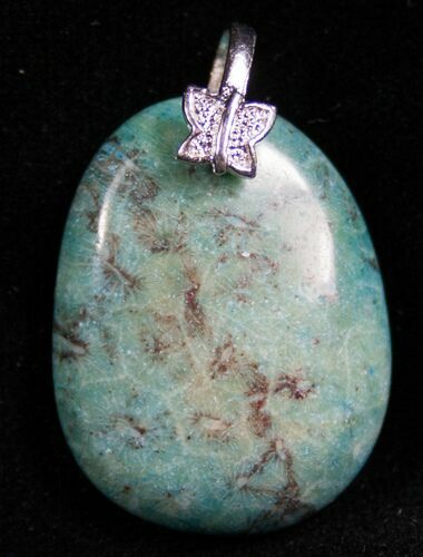 Blue Fossil Coral Pendant - Million Years Old #7698
